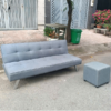 Băng ghế sofa bed vải xám mới 90%