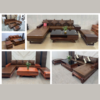 Sofa gỗ phòng khách chữ L cao cấp