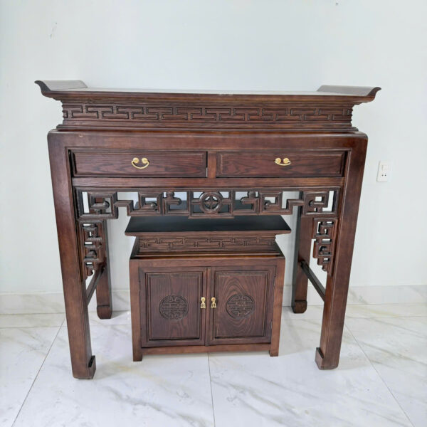Bộ bàn thờ gỗ sồi 1m27 cao cấp giá rẻ