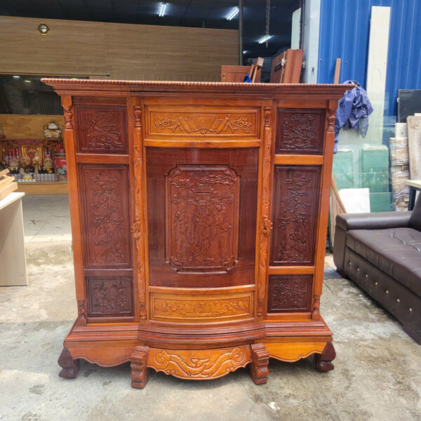 Tủ thờ gia tiên gỗ gõ đỏ siêu nặng thanh lý