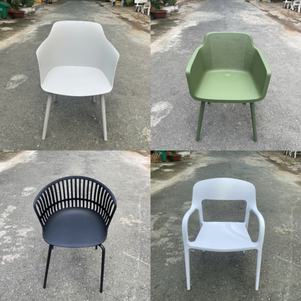 Ghế cafe tựa nhựa đúc cao cấp có tay vịn giá tốt