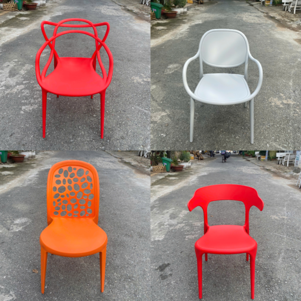 Ghế nhựa đúc cafe sân vườn thiết kế độc đáo (4 mẫu)