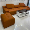 Sofa da màu nâu góc L hiện đại giá tốt