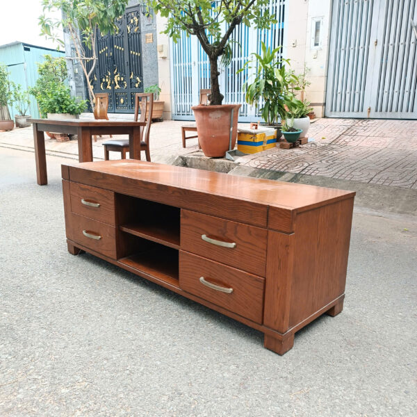 Thanh lý kệ tivi 1m6 gỗ sồi mỹ mới 95%