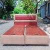 Giường ngủ bọc da 1m6x2m hiện đại mới 90%