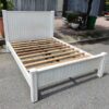 Giường ngủ gỗ tự nhiên 1m4x2m màu trắng cũ giá rẻ