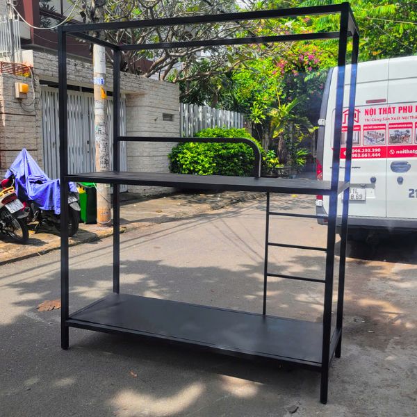 Giường sắt 2 tầng cao 2m35 chắc chắn như mới