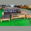 Bộ ghế sofa gỗ sồi chữ L đẹp bền giá tốt