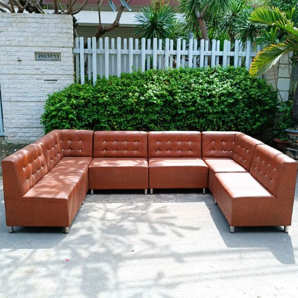 Thanh lý sofa karaoke da nâu sang trọng giá rẻ