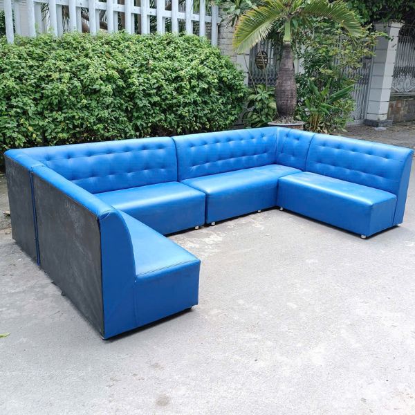 Bộ sofa da karaoke màu xanh giá rẻ giao nhanh