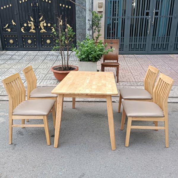 Bộ bàn ăn gỗ tự nhiên 4 ghế đẹp giá rẻ