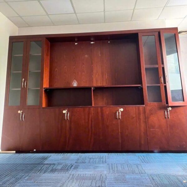 Tủ hồ sơ tài liệu Giám đốc 3m6x2m4 phủ verneer mới 95%