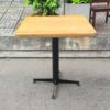 Bàn cafe vuông gỗ sồi chân sắt như mới