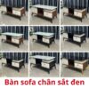 Bàn sofa gỗ chân sắt đen cao cấp