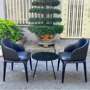 Thanh lý bộ bàn tròn cafe mặt đá 2 ghế Grace