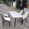 Bộ bàn ăn mặt đá Ceramic 4 ghế Sheraton hiện đại