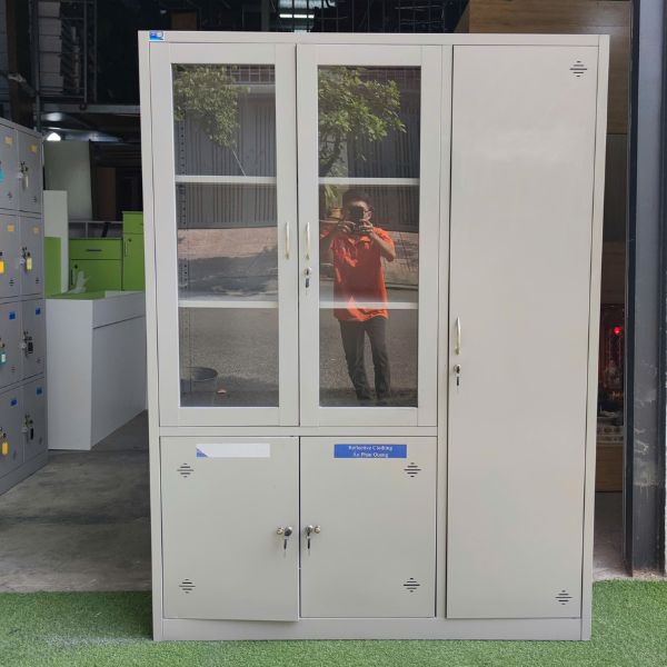Tủ sắt hồ sơ hiệu Hòa Phát có có khoang treo như mới