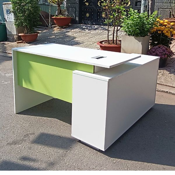 Bàn Giám đốc chữ L gỗ MDF hiện đại thanh lý