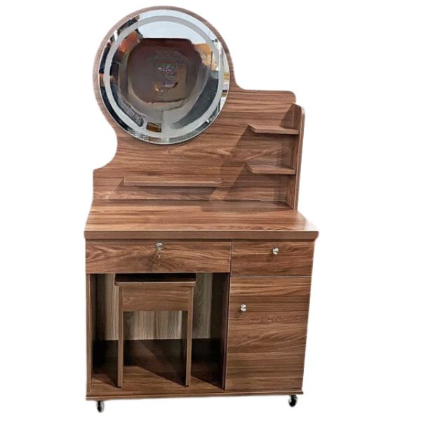 Bàn phấn trang điểm gương tròn đèn Led hiện đại