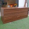 Thanh lý quầy lễ tân văn phòng gỗ MDF nâu 2 người