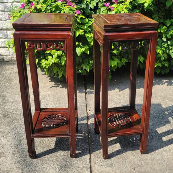 Cặp đôn kệ thờ Gia tiên gỗ Muồng thanh lý