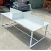 Thanh lý cụm bàn làm việc văn phòng 4 chỗ màu trắng