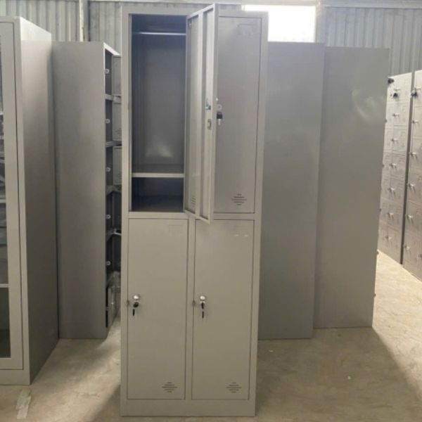 Tủ locker sắt 4 cánh mở 2 khoang mới 100%