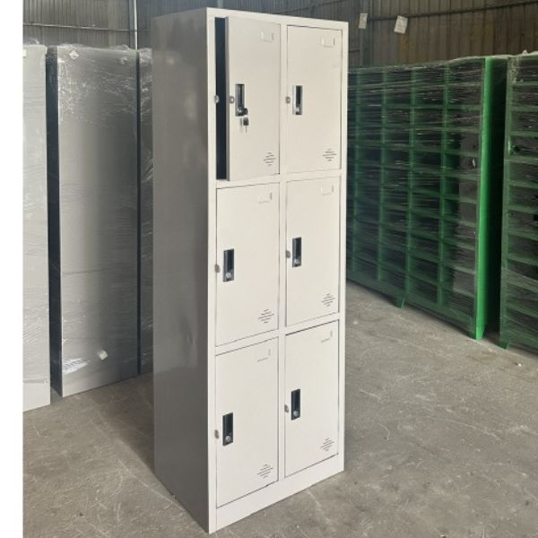 Thanh lý tủ sắt locker 6 ngăn mới 99%